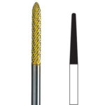 FRESAS CARBURO TUNGSTENO HP DENTADO SUPER FINO (CORTE 31) ARO AMARILLO - 14 mm
