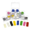 LIGADURAS LOW FRICTION SLIDE COLOREADAS, PLATA Y AQUA - varios - kit-ligaduras-slide-coloreadas - extra-small